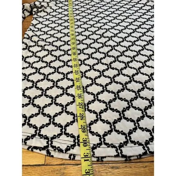 Tyler Boe Black Cream Fur Sleeves Dress Tunic Dress Stunning Mod 60s MIDI Size L - Picture 8 of 16